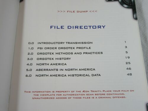 AMERICA OFFLINE Trinity PSI PEDIDO Orgotek y FSA Sourcebook White Wolf PB WW9003 - Imagen 5 de 7