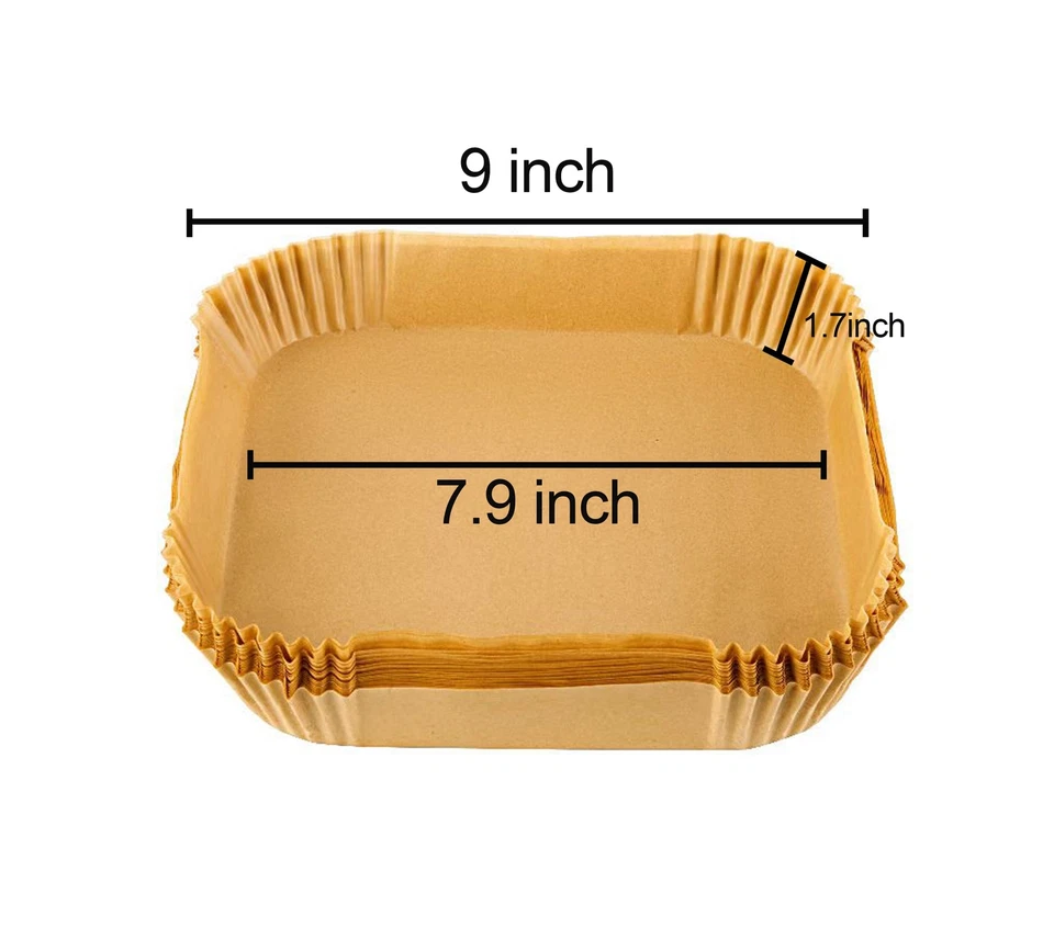 Revestimiento de papel desechable para freidora de aire de 7,9 pulgadas para Philips Instant Vortex COSORI Foto 3 de 4