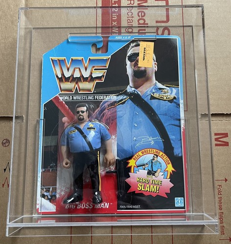 WWF Hasbro Big Boss Man Figure With Acrylic Case...