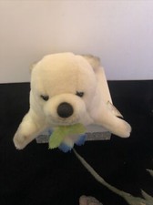 NWT Aurora World White Grey Baby Sealion Seal Plush Stuffed Animal Soft Toy 8"