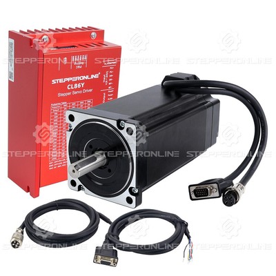 STEPPERONLINE Nema 34 Closed Loop 12Nm StepperMotor &Driver CNC Kit 1.5/2m cable