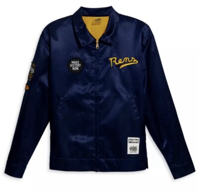 PUMA BLACK FIVES RENS 100 BASKETBALL JACKET HARLEM NEW YORK NAVY NWT XL $175