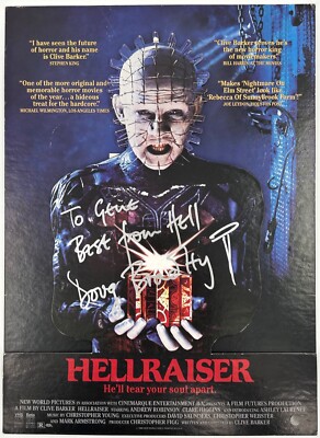 RARE!!! HELLRAISER 3D Video Store Cardboard Standee Hand Signed by