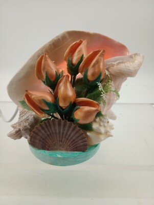 Conch Shell Roses 1950s Conch Shell Roses TV Lamp 7