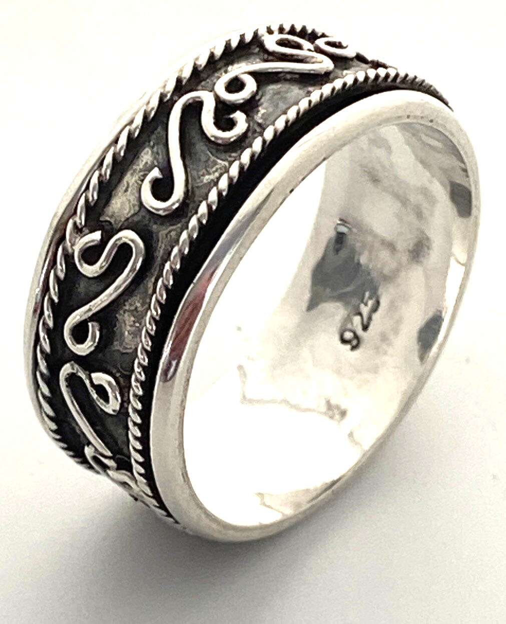 Solid Sterling Silver / 925 Spinner Meditation Ba… - image 1