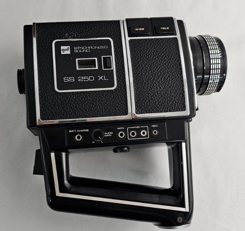 Vintage GAF SS 250 XL Black Super 8 Synchronized Sound Film Movie