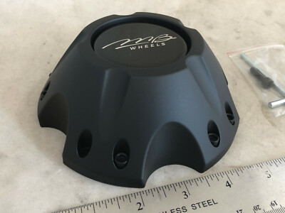MB Motoring Vortex Wheels Flat Black Rim Hub Cover Center Cap BC