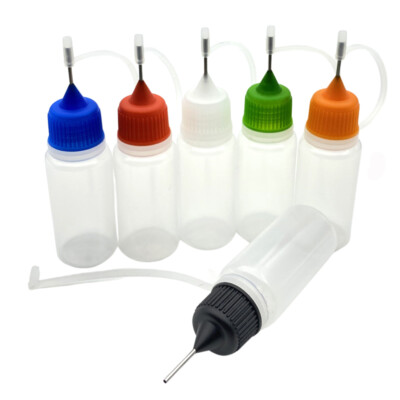 6/1 x 10ml Nadelspitze Flasche Tropffüller stumpfe Nadel Alkohol Handy Reparatur