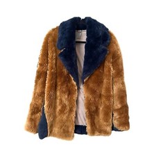 JASON WU GREY Colorblock Faux Fur Jacket Sz 4