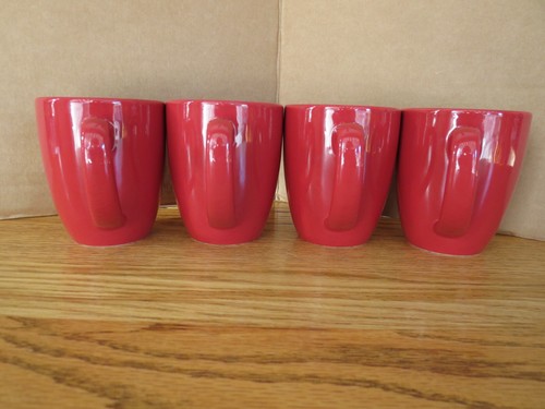 Corelle Coordinates tazze in gres rosso intenso 12 oz set di 4 mai usate - Foto 5 di 13