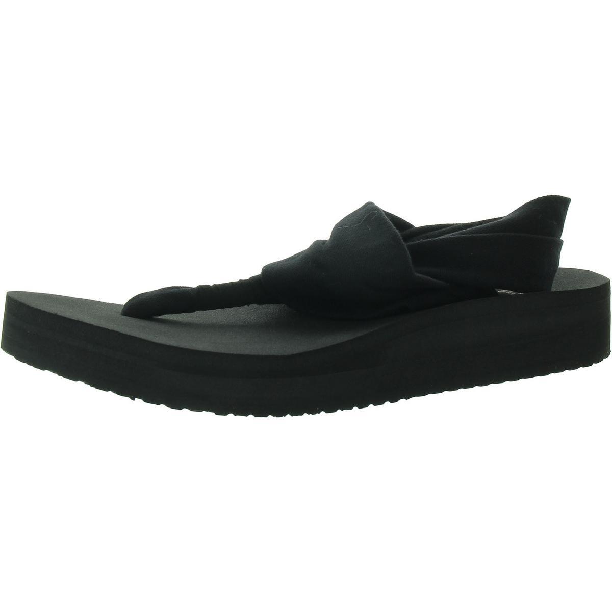 Женские босоножки Sanuk Sling Midform Black Slide 8 среднего размера (B,M) BHFO 0030