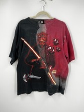 1999 Darth Maul Star Wars Phantom Menace Promo Tie Dye Tee Shirt. 21x27 Inches
