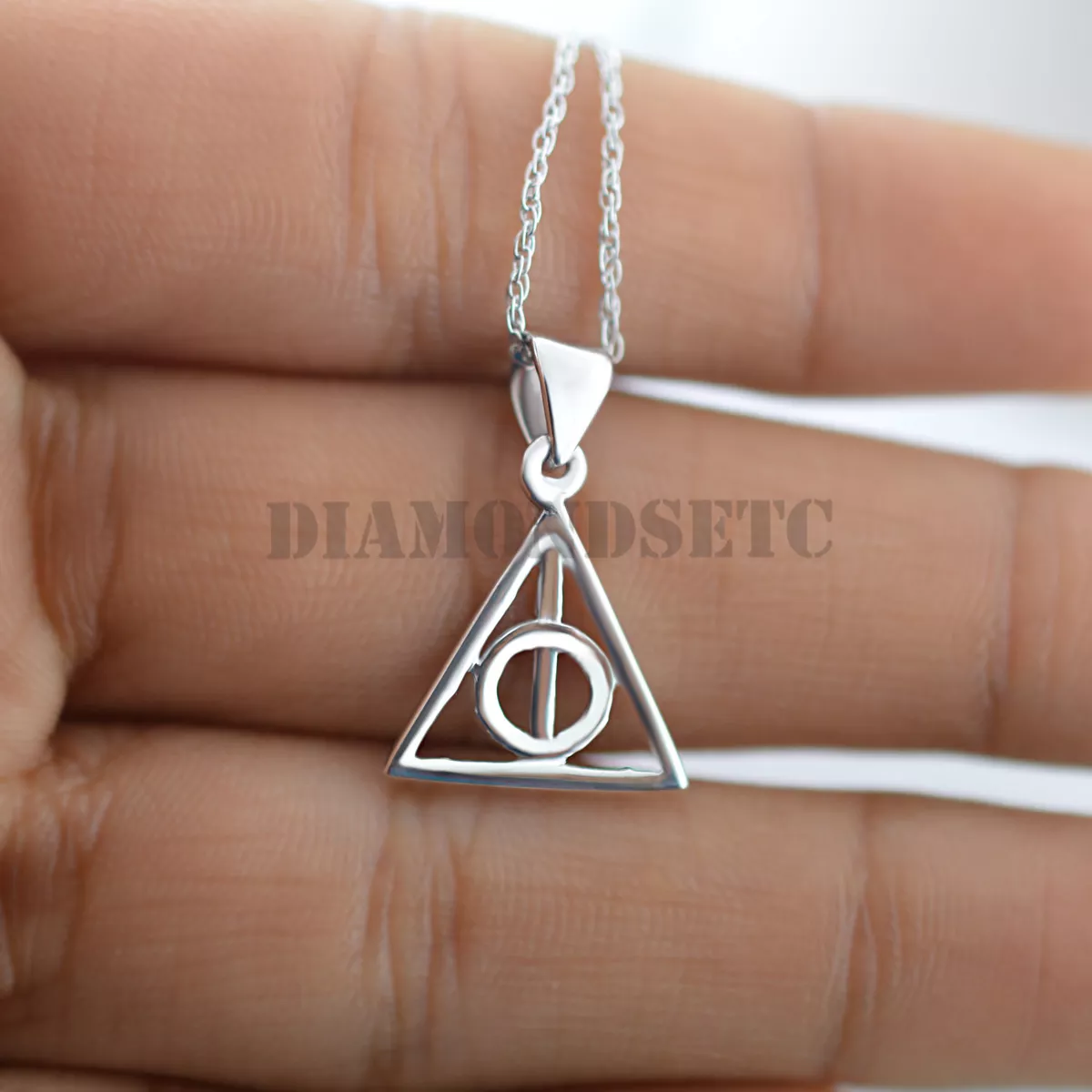 Harry Potter like Deathly Hallows 925 Sterling Silver Pendant