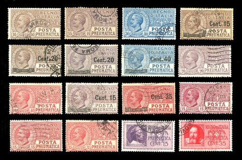 POSTA PNEUMATICA L'intera emissione 15v. MNH** MLH* ed Annullati anche singoli - Picture 4 of 50