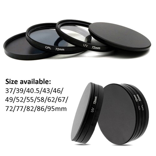 3PCS 37/39/49/55/58/62/82/86/95mm UV Lens Filter + CPL Lens Filter +Filter Case - Picture 137 of 183