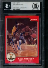 1983-84 Star #48 Paul Pressey SP XRC BAS BGS Auto "True Rookie Card" ("TRC")