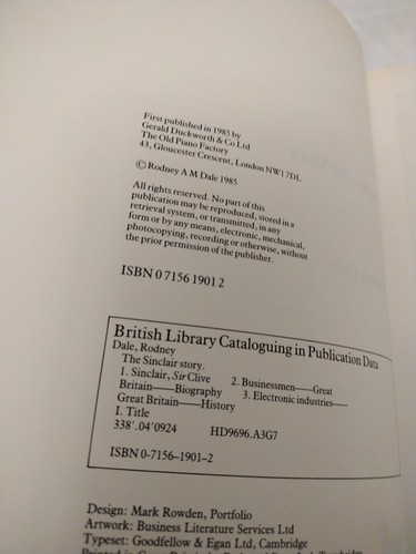 The Sinclair Story by Rodney Dale Hardback Book 1st Edition 1985 - Picture 2 of 10