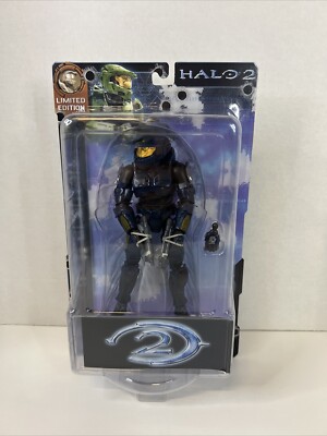 Halo 2 Limited Edition BLUE SPARTAN Dual Machine Guns Figure Joyride NEW
