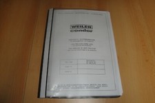 Weiler Drehmaschine Condor VS und W  siehe Bilder Bedienungsanleitung