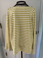 lauren ralph lauren L yellow striped long sleeve blouse