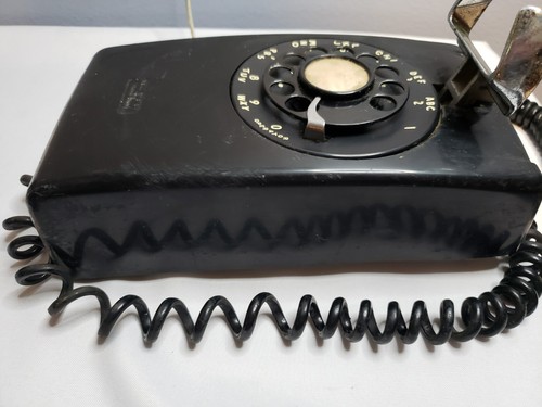 Bell System Western Electric Rotary Wall Phone 554 A/B Black - Zdjęcie 7 z 15