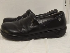 Alegria Shoes Womens 39 Slip On Clog Black Leather Round Toe Casual Comfort