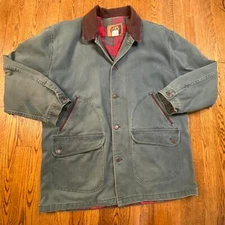 Vintage 90s International Denim Blanket Lined  WorkWear Chore Coat