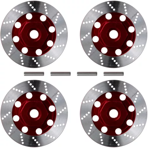 Pinza de disco de freno de llanta hexagonal roja de 12 mm 4 piezas para 1/10 RC Drift Touring Car EE. UU. - Imagen 9 de 9