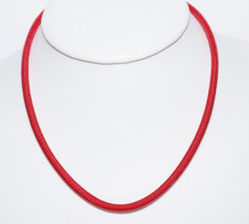 Braided Choker Necklaces Bracelets Anklets Silver Lobster Clasp RED Paracord 4mm