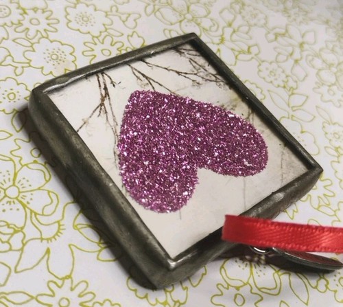 Jewel Kade JK "Amour" Heart Love Wildflower Handcrafted 1.5" x 1.5" Pendant! - Picture 5 of 7