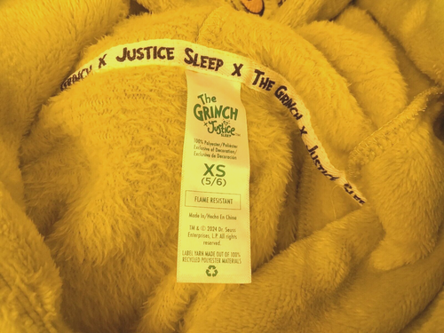 Justice The Grinch Union Suit Size XS - New - Picture 8 of 11