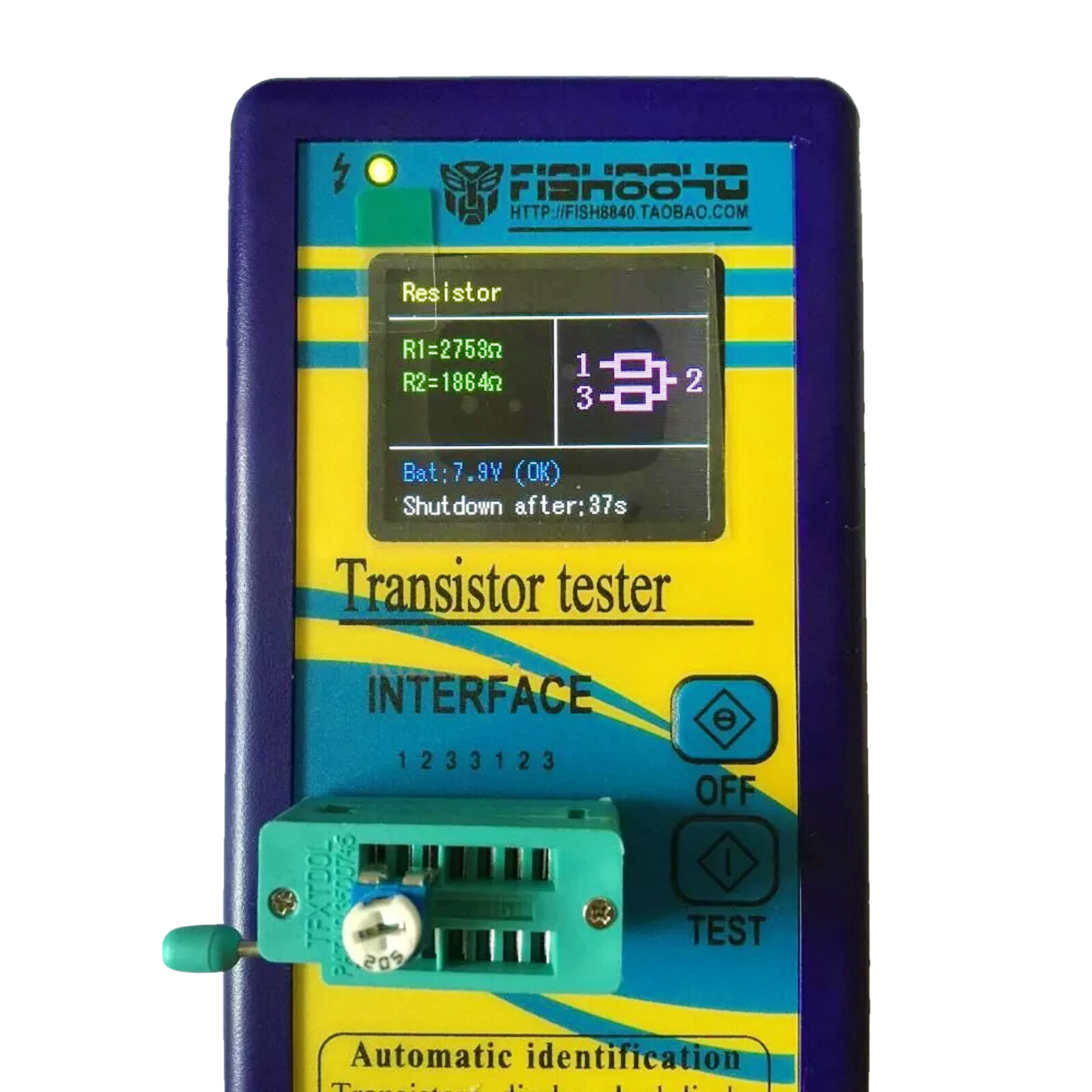 LCD ESR Messgerät 1.8 Transistortester Kapazität Induktivität Diode Triode TFT