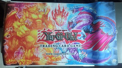 YuGiOh Official Play mat Infernal Flame Emperor Ocean Dragon Lord Neo Daedalus