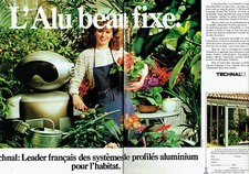 Publicité Advertising 088  1981   profilés aluminium Technal  (2 pages)  robot *