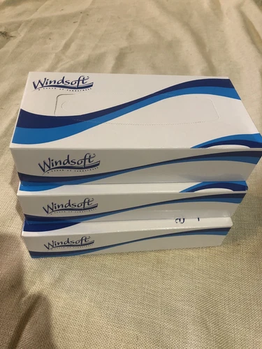 Lot Of 3 Boxes Windsoft Facial Tissues, 2-Ply, 100 sheets Per Box