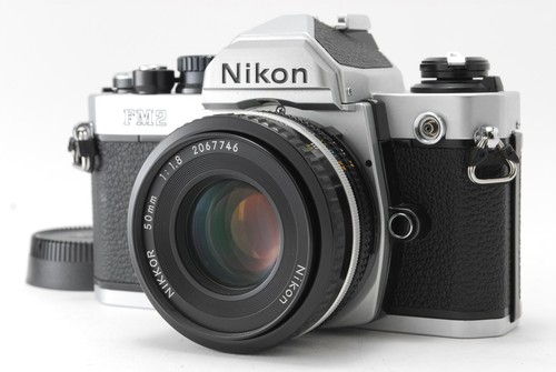 【MINT- S/N807xxxx】 Nikon New FM2 FM2N Silver Camera 50mm f/1.8 Lens From JAPAN