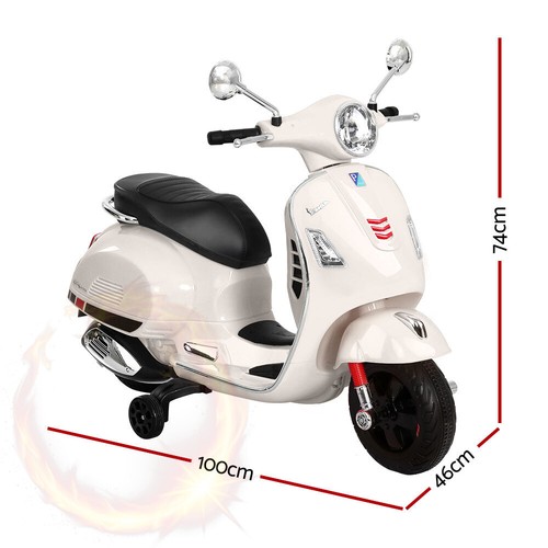 Kids Ride On Car Motorcycle Motorbike VESPA Licensed Scooter Electric Toys - Picture 9 of 13