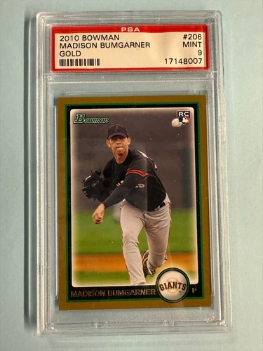 2010 Bowman - Madison Bumgarner #206 (RC)  PSA 9 GOLD