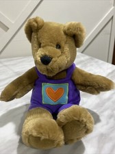 Hallmark Bear Valentines Love Brown Purple 9 Inch Plush Stuffed Animal Toy Gift