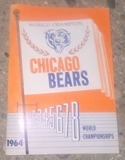 1964 CHICAGO BEARS MEDIA GUIDE Yearbook NFL CHAMPS