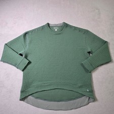 Nobull Sweatshirt Womens Large Green Power Air Quilted Textured No Bull Outdoor
