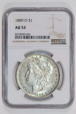 1889-O MORGAN DOLLAR NGC AU53