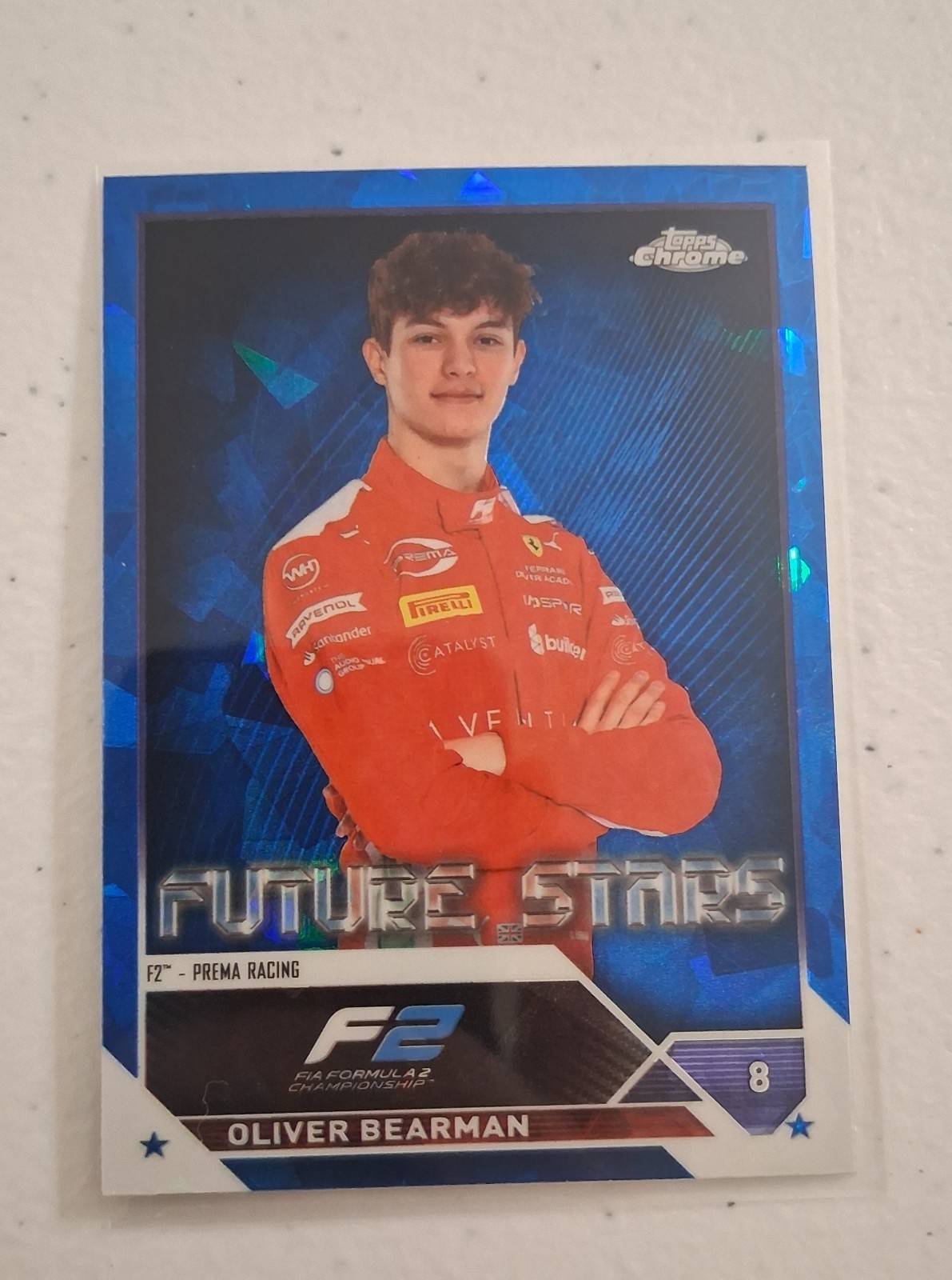 2023 Topps Chrome Sapphire OLIVER BEARMAN #71 Future Stars Formula 1 F2