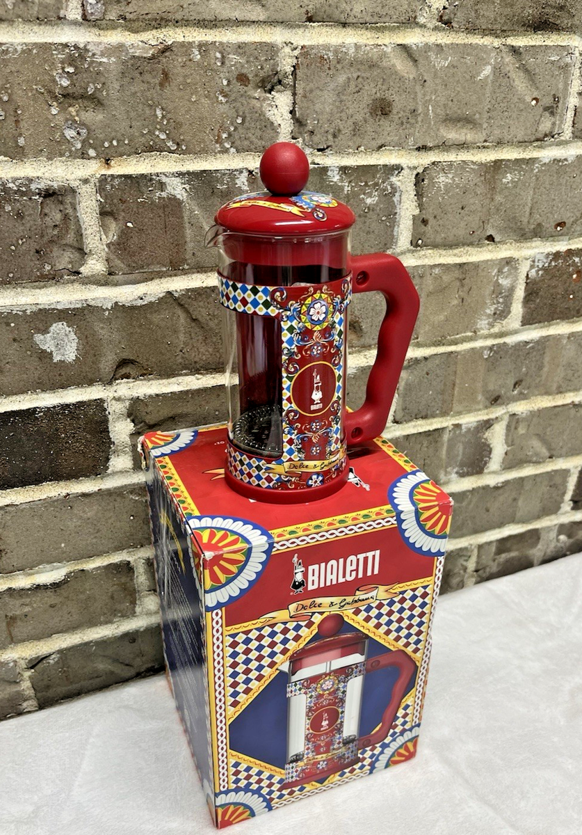 Bialetti Dolce & Gabbana French Press Carretto 3 Cup Red Coffee