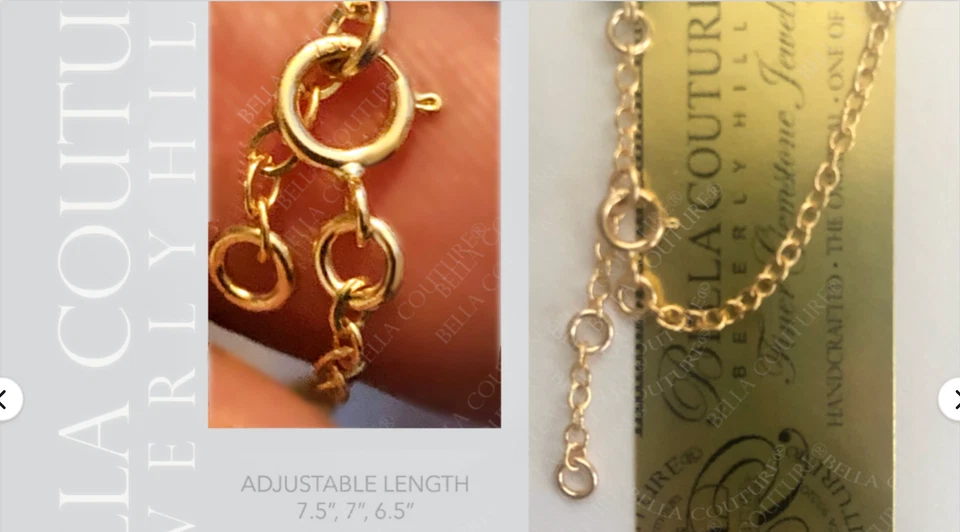 NUEVO BRAZALETE COLGANTE ORO AMARILLO 18K AAA+ 1CT GRANATE NATURAL TENIS ENCANTO 14K Foto 4 de 4