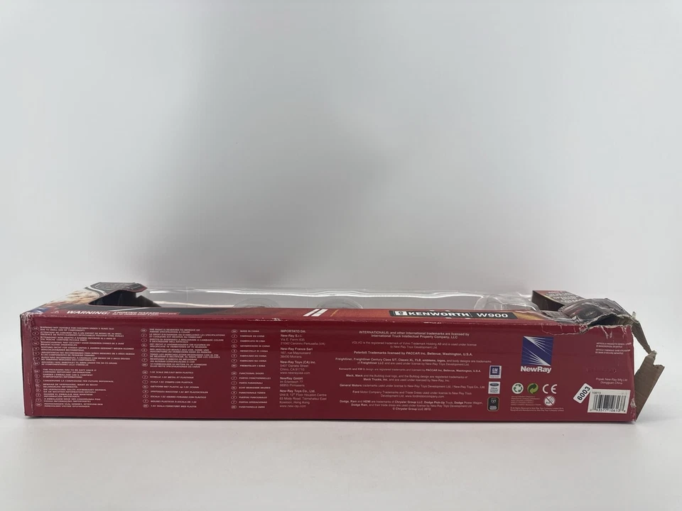 Modelo de camión NewRay Kenworth W900 1:32 naranja fundido a presión semi plataforma Foto 4 de 4