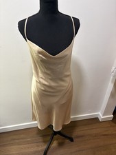 Show Me Your Mumu Champagne Satin Slip Dress Women’s Medium