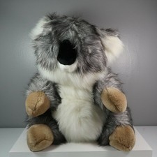 FAO Schwarz Plush Koala Stuffed 14" Gray White