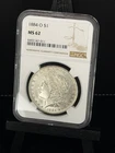 1884 O Morgan Silver Dollar NGC MS62