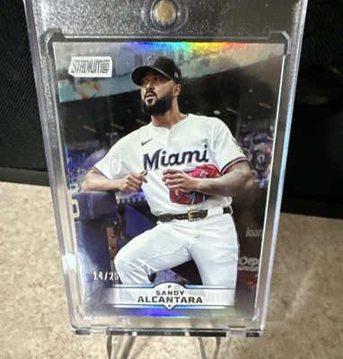Topps Stadium Club Sandy Alcantara Rainbow Foilboard Numbered 14/25 Marlins